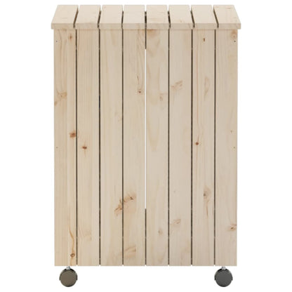 Wäschekorb mit Rollen RANA 45x45x64 cm Massivholz Kiefer - Pazzar.ch