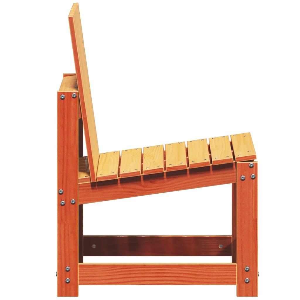 3-tlg. Garten-Lounge-Set Wachsbraun Massivholz Kiefer - Pazzar.ch