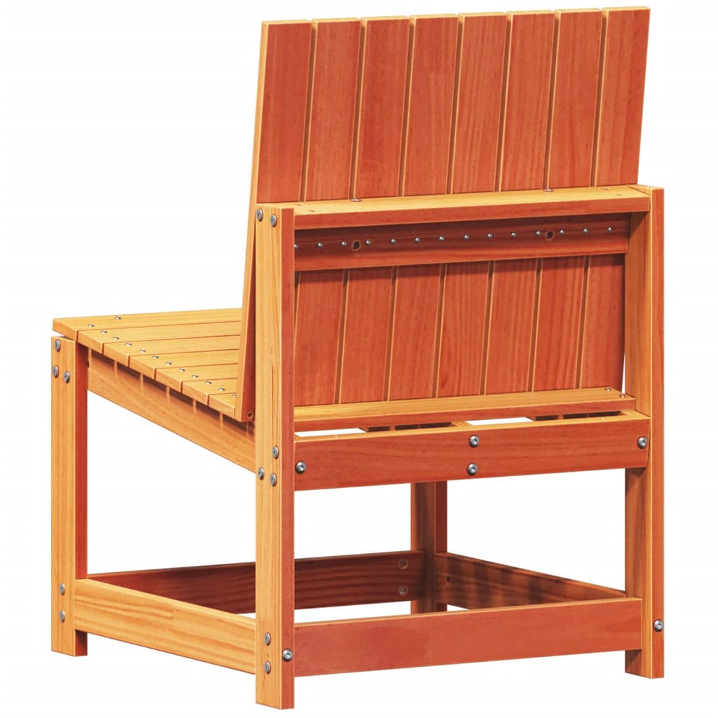 3-tlg. Garten-Lounge-Set Wachsbraun Massivholz Kiefer - Pazzar.ch