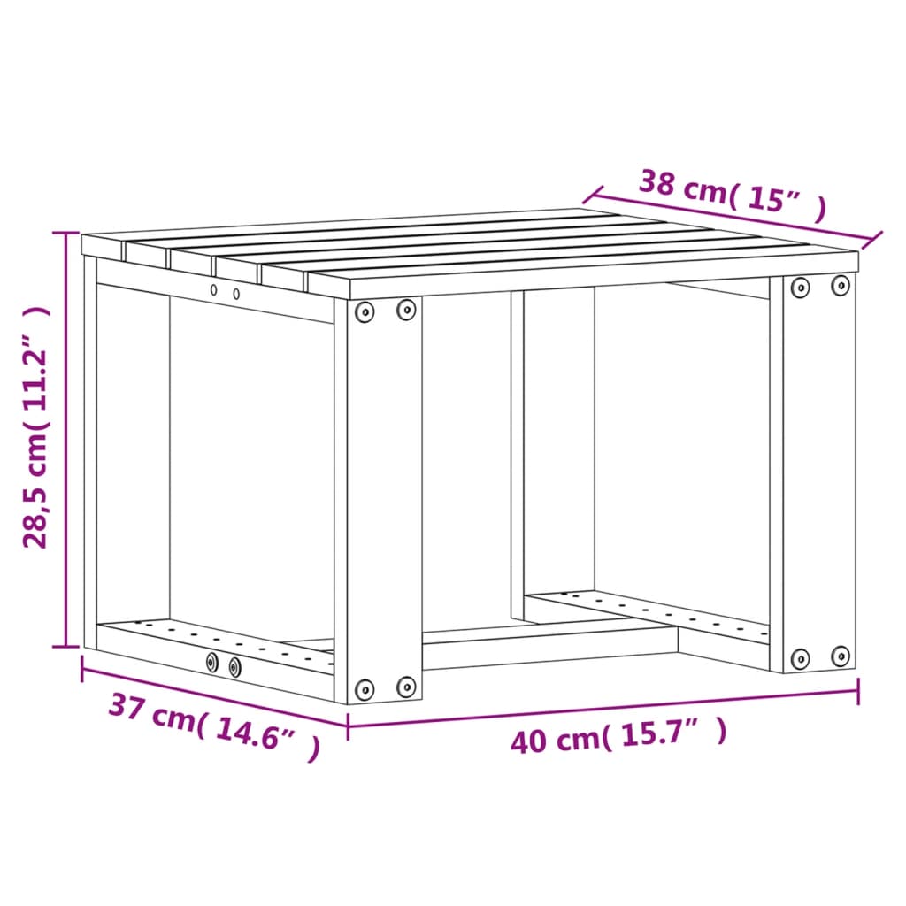 3-tlg. Garten-Lounge-Set Wachsbraun Massivholz Kiefer - Pazzar.ch