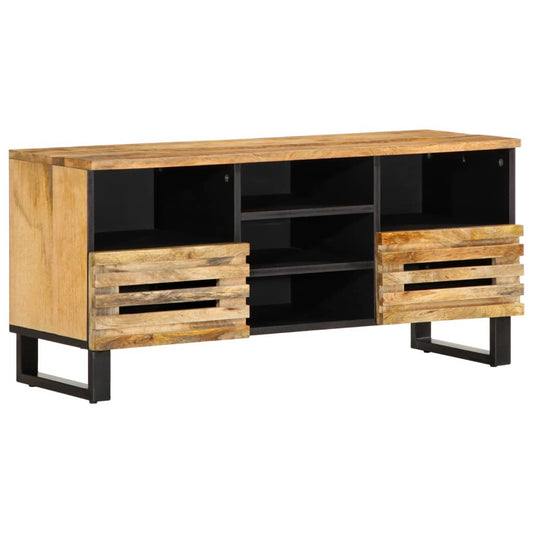 TV-Schrank 100x34x46 cm Raues Massives Mangoholz - Pazzar.ch