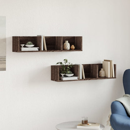 Wandschränke 2 Stk. Eichen-Optik 75x18x16,5 cm Holzwerkstoff - Pazzar.ch