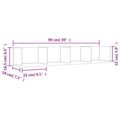 Wandschrank Sonoma-Eiche 99x18x16,5 cm Holzwerkstoff - Pazzar.ch