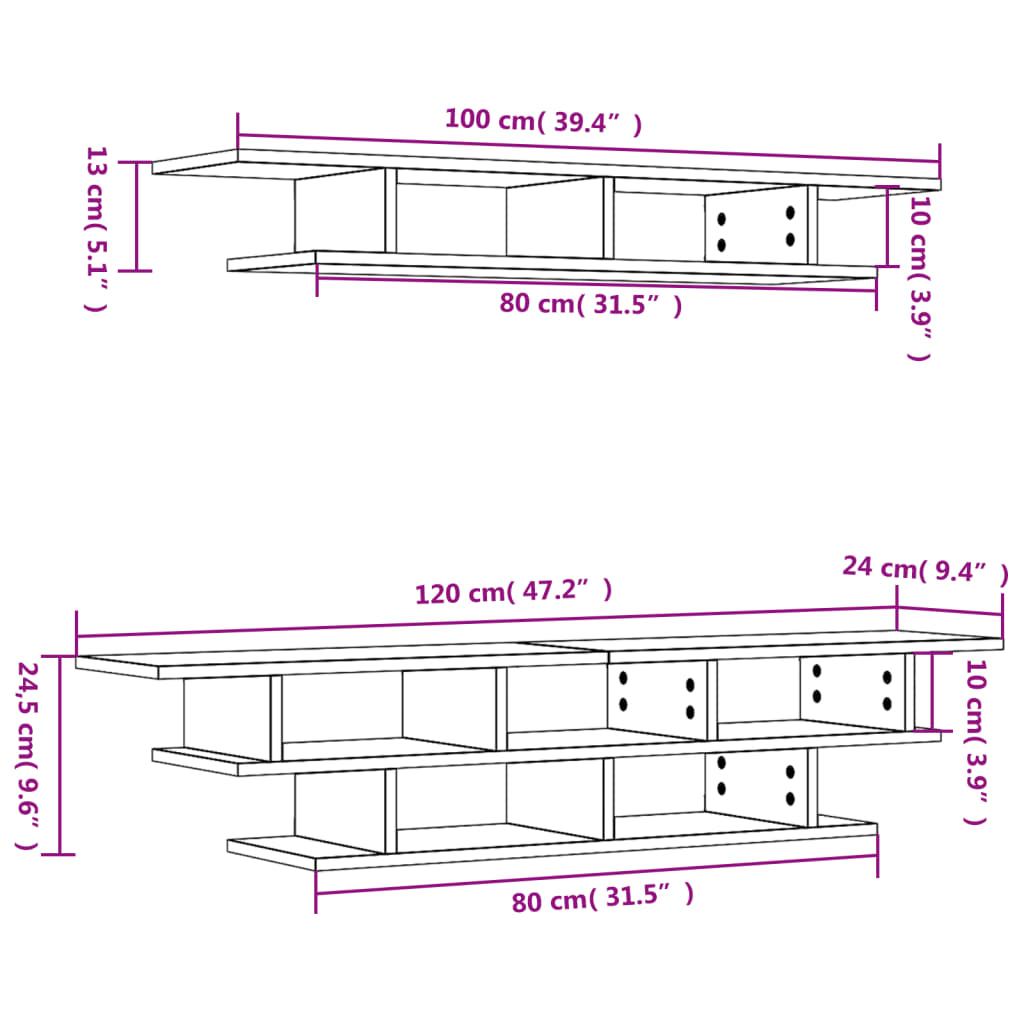 Wohnwand Weiß Holzwerkstoff