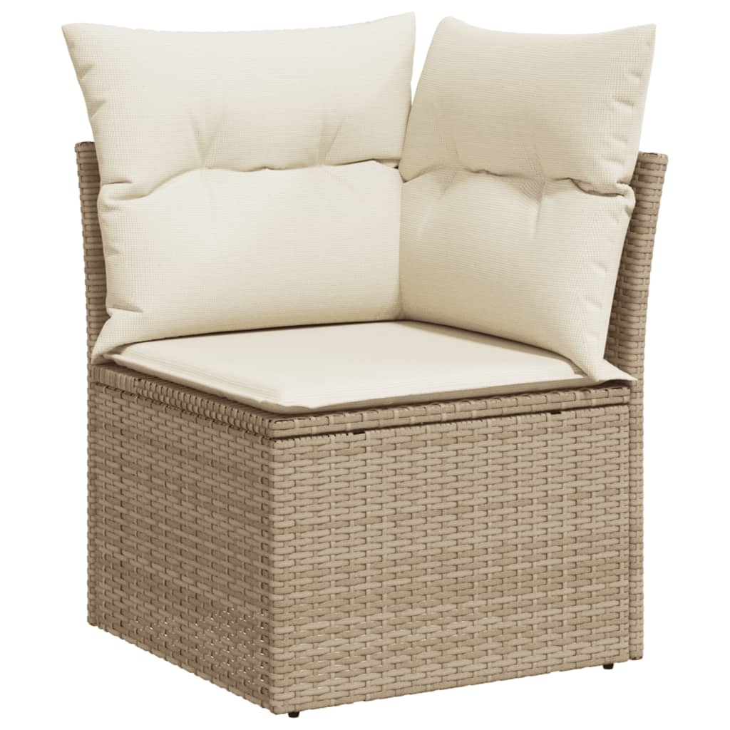 5-tlg. Garten-Sofagarnitur mit Kissen Beige Poly Rattan - Pazzar.ch