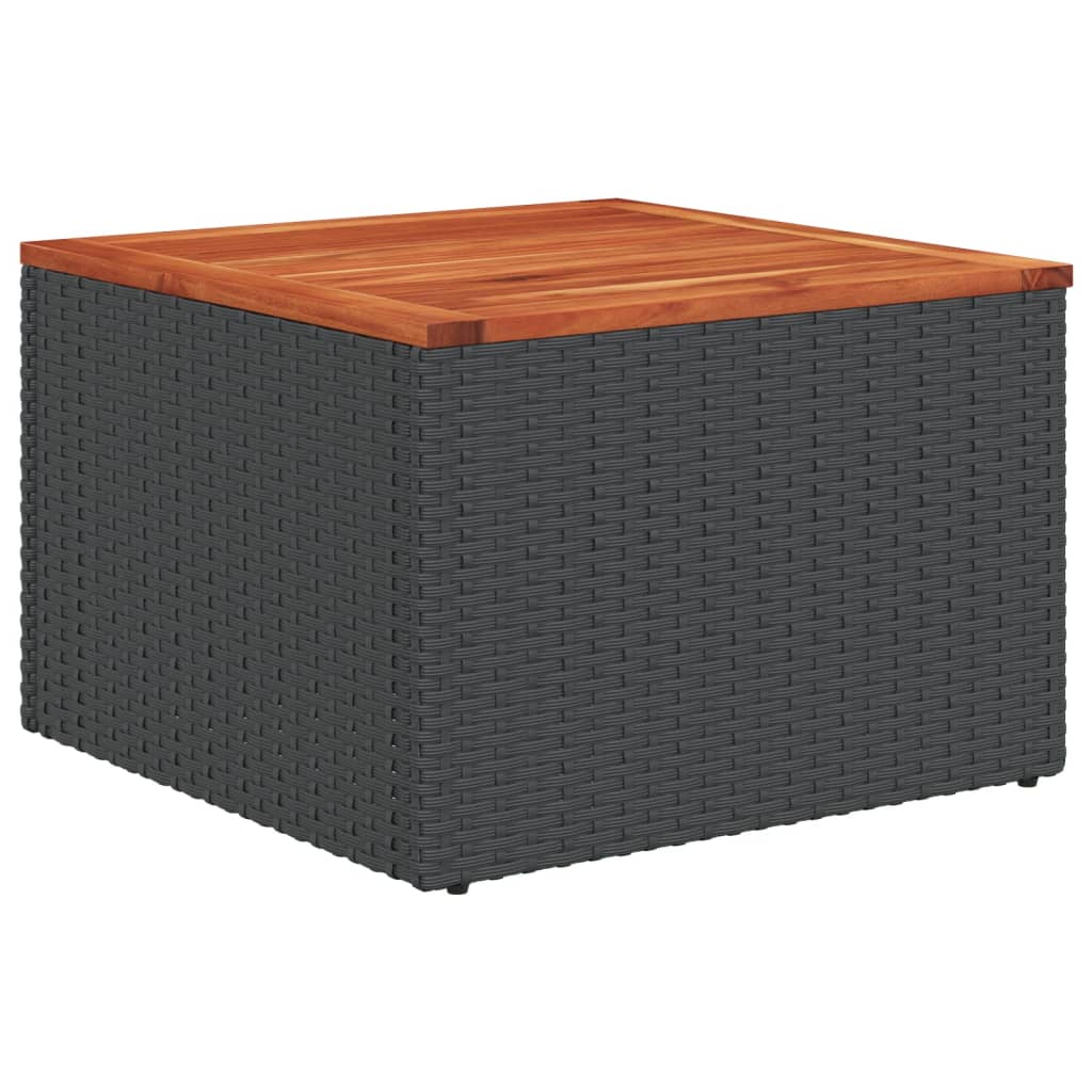 10-tlg. Garten-Sofagarnitur mit Kissen Schwarz Poly Rattan - Pazzar.ch