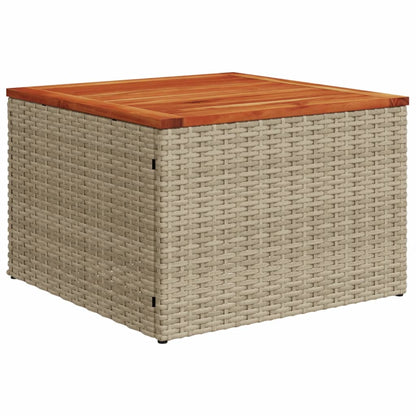 10-tlg. Garten-Sofagarnitur mit Kissen Beige Poly Rattan - Pazzar.ch