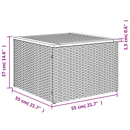 10-tlg. Garten-Sofagarnitur mit Kissen Grau Poly Rattan - Pazzar.ch