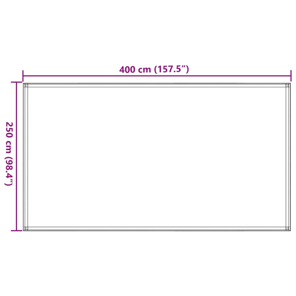 Zeltteppich Sandfarbe 250x400 cm HDPE - Pazzar.ch