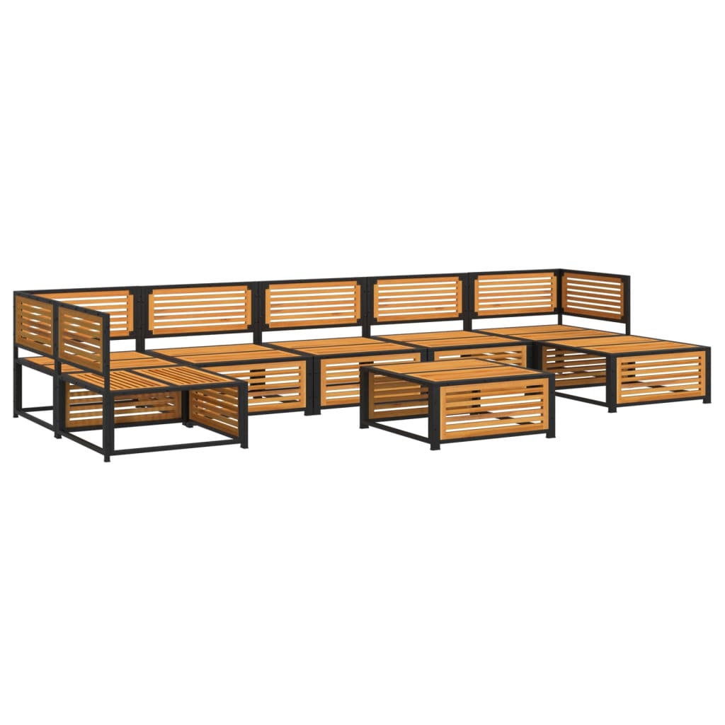 8-tlg. Garten-Sofagarnitur mit Kissen Massivholz Akazie - Pazzar.ch