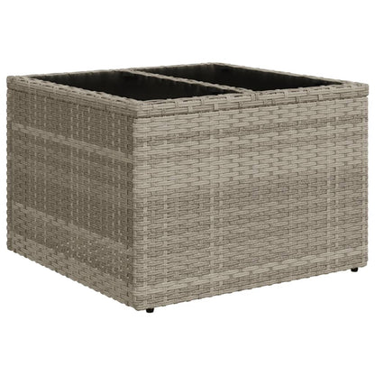 8-tlg. Garten-Sofagarnitur mit Kissen Hellgrau Poly Rattan - Pazzar.ch