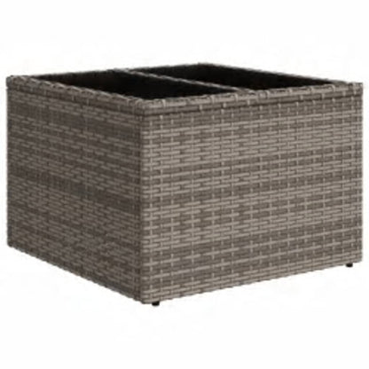 8-tlg. Garten-Sofagarnitur mit Kissen Grau Poly Rattan - Pazzar.ch
