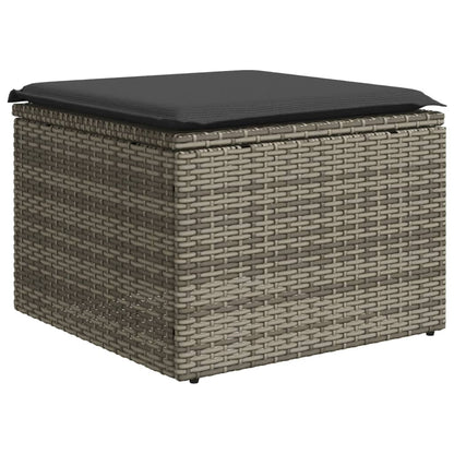 8-tlg. Garten-Sofagarnitur mit Kissen Grau Poly Rattan - Pazzar.ch