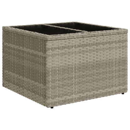 8-tlg. Garten-Sofagarnitur mit Kissen Hellgrau Poly Rattan - Pazzar.ch