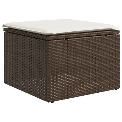8-tlg. Garten-Sofagarnitur mit Kissen Braun Poly Rattan - Pazzar.ch