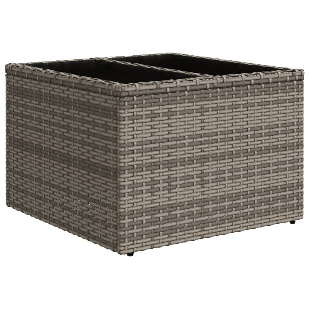 10-tlg. Garten-Sofagarnitur mit Kissen Grau Poly Rattan - Pazzar.ch