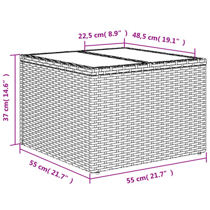 10-tlg. Garten-Sofagarnitur mit Kissen Schwarz Poly Rattan - Pazzar.ch