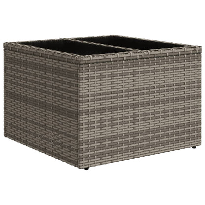 8-tlg. Garten-Sofagarnitur mit Kissen Hellgrau Poly Rattan - Pazzar.ch