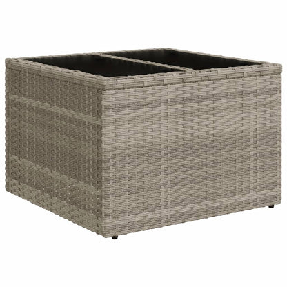 8-tlg. Garten-Sofagarnitur mit Kissen Hellgrau Poly Rattan - Pazzar.ch