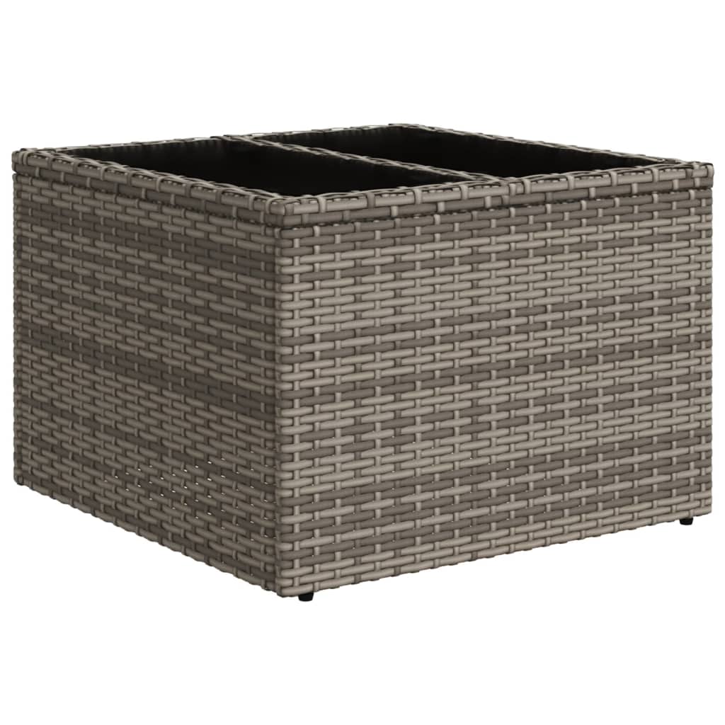 8-tlg. Garten-Sofagarnitur mit Kissen Grau Poly Rattan - Pazzar.ch