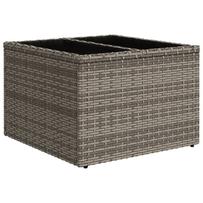 8-tlg. Garten-Sofagarnitur mit Kissen Grau Poly Rattan - Pazzar.ch