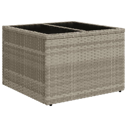 8-tlg. Garten-Sofagarnitur mit Kissen Hellgrau Poly Rattan - Pazzar.ch