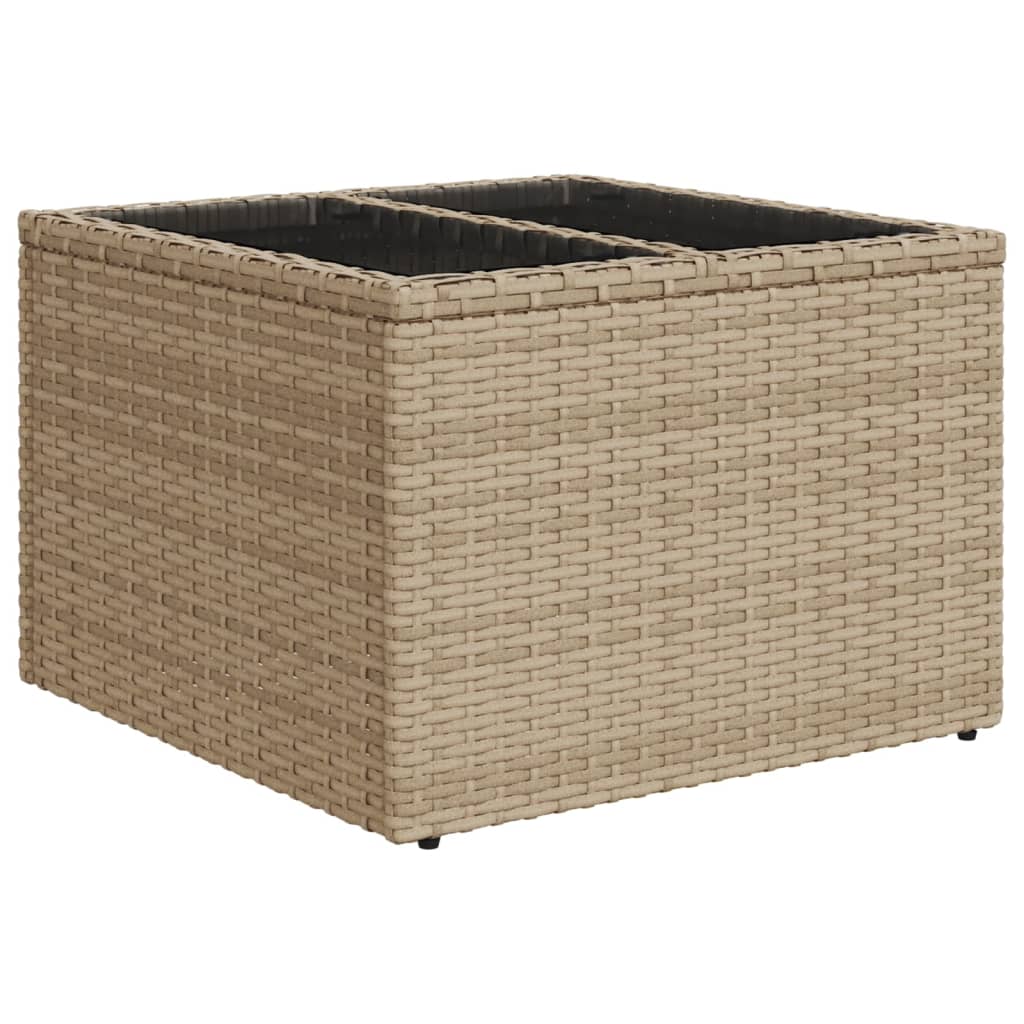 10-tlg. Garten-Sofagarnitur mit Kissen Beige Poly Rattan - Pazzar.ch