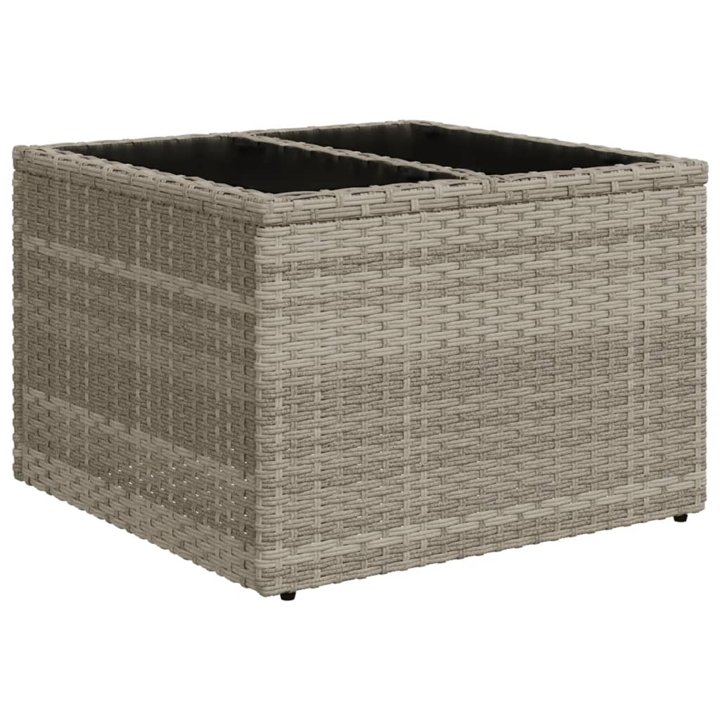 10-tlg. Garten-Sofagarnitur mit Kissen Hellgrau Poly Rattan - Pazzar.ch