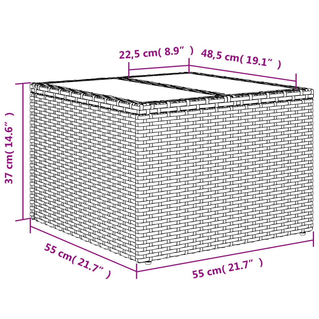 10-tlg. Garten-Sofagarnitur mit Kissen Schwarz Poly Rattan - Pazzar.ch