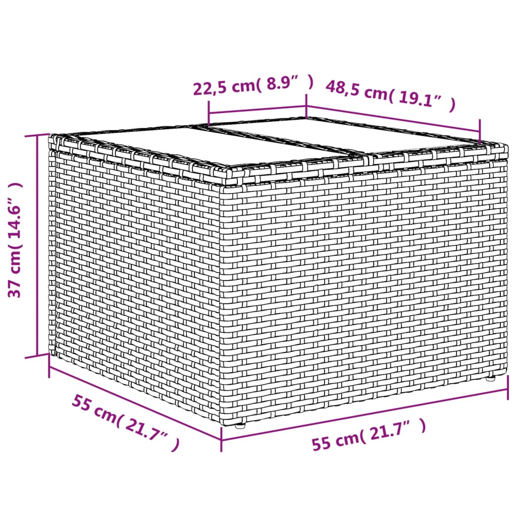 10-tlg. Garten-Sofagarnitur mit Kissen Schwarz Poly Rattan - Pazzar.ch