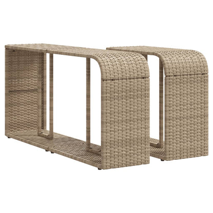 10-tlg. Garten-Sofagarnitur mit Kissen Beige Poly Rattan - Pazzar.ch