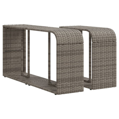 10-tlg. Garten-Sofagarnitur mit Kissen Hellgrau Poly Rattan - Pazzar.ch