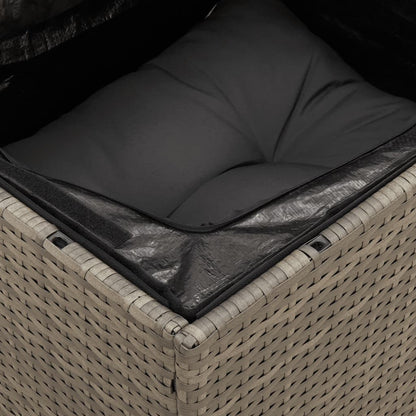 8-tlg. Garten-Sofagarnitur mit Kissen Grau Poly Rattan - Pazzar.ch