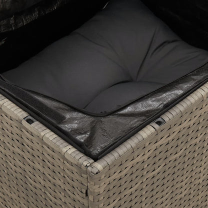 8-tlg. Garten-Sofagarnitur mit Kissen Grau Poly Rattan - Pazzar.ch