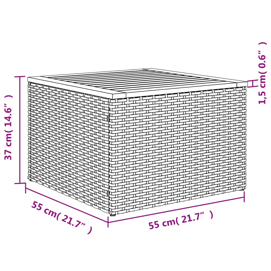 8-tlg. Garten-Sofagarnitur mit Kissen Grau Poly Rattan - Pazzar.ch
