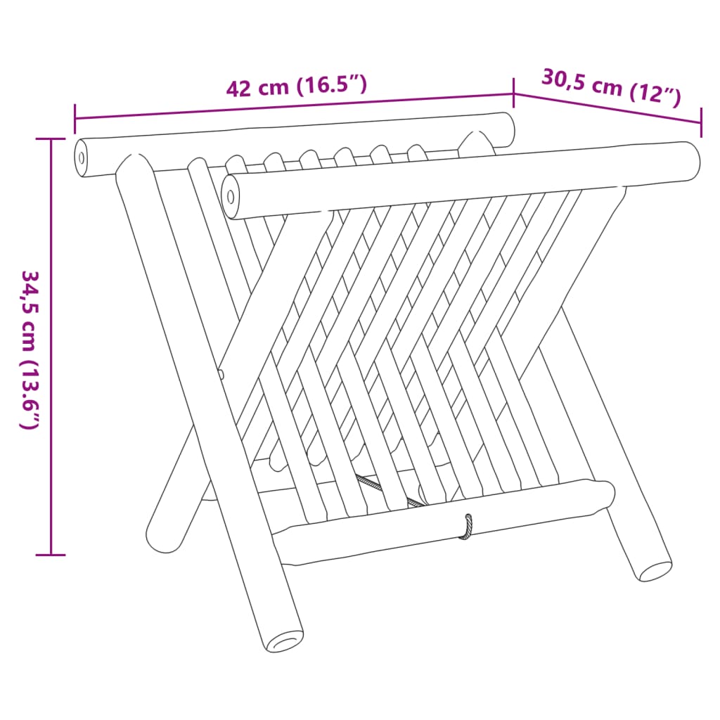 Zeitschriftenständer 42x30,5x34,5 cm Bambus - Pazzar.ch