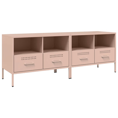 TV-Schränke 2 Stk. Rosa 68x39x50,5 cm Stahl - Pazzar.ch