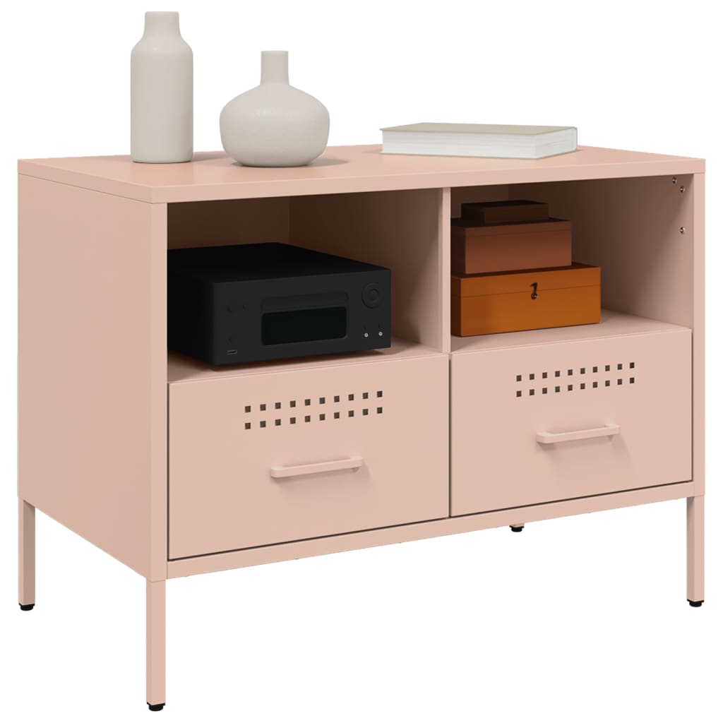 TV-Schränke 2 Stk. Rosa 68x39x50,5 cm Stahl - Pazzar.ch