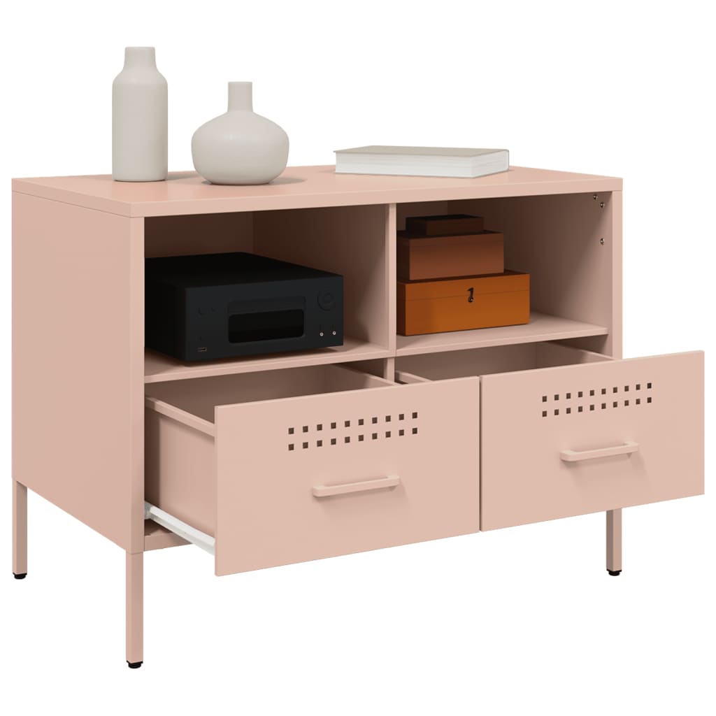 TV-Schränke 2 Stk. Rosa 68x39x50,5 cm Stahl - Pazzar.ch