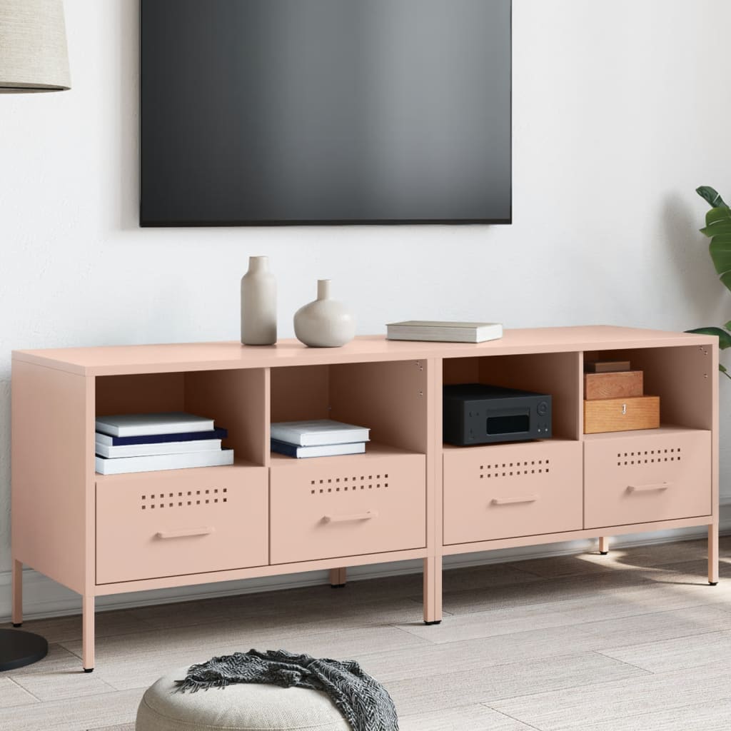 TV-Schränke 2 Stk. Rosa 68x39x50,5 cm Stahl - Pazzar.ch