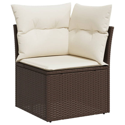 8-tlg. Garten-Sofagarnitur mit Kissen Braun Poly Rattan - Pazzar.ch
