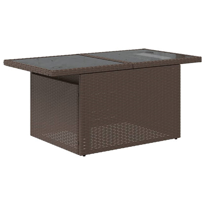 8-tlg. Garten-Sofagarnitur mit Kissen Braun Poly Rattan - Pazzar.ch