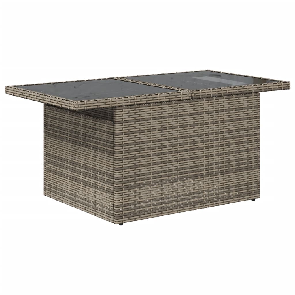 8-tlg. Garten-Sofagarnitur mit Kissen Grau Poly Rattan - Pazzar.ch