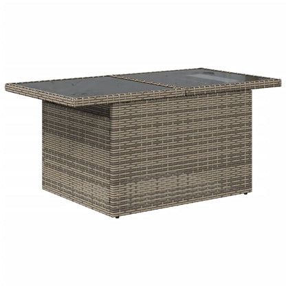 8-tlg. Garten-Sofagarnitur mit Kissen Grau Poly Rattan - Pazzar.ch