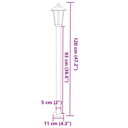 Wegeleuchte Schwarz 120 cm Edelstahl - Pazzar.ch