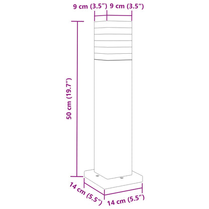 Wegeleuchte Schwarz 50 cm Aluminium - Pazzar.ch