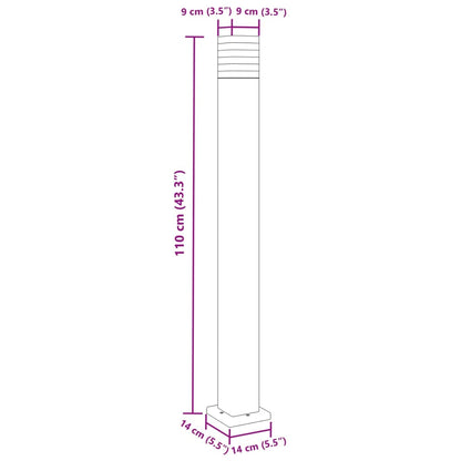 Wegeleuchte Schwarz 110 cm Aluminium - Pazzar.ch