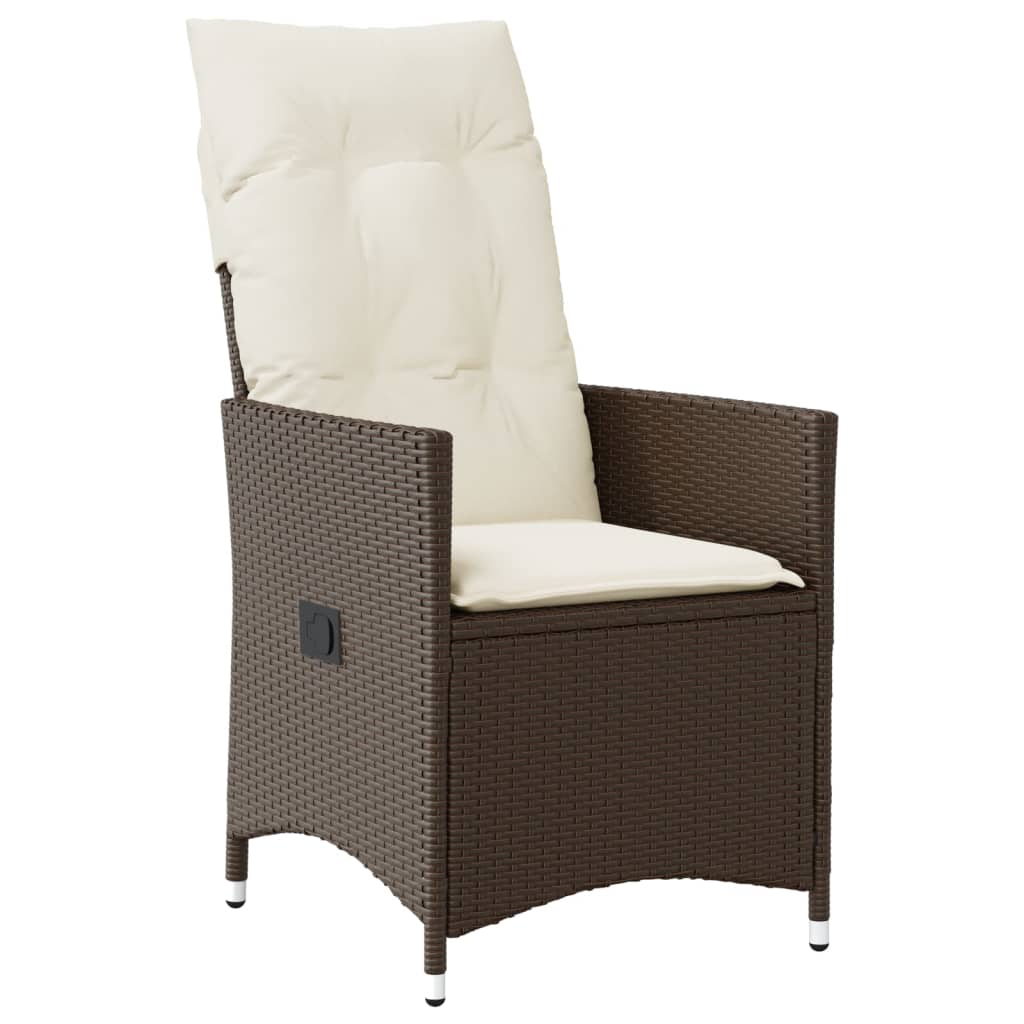 11-tlg. Garten-Bistro-Set mit Kissen Braun Poly Rattan - Pazzar.ch