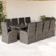 11-tlg. Garten-Essgruppe mit Kissen Grau Poly Rattan