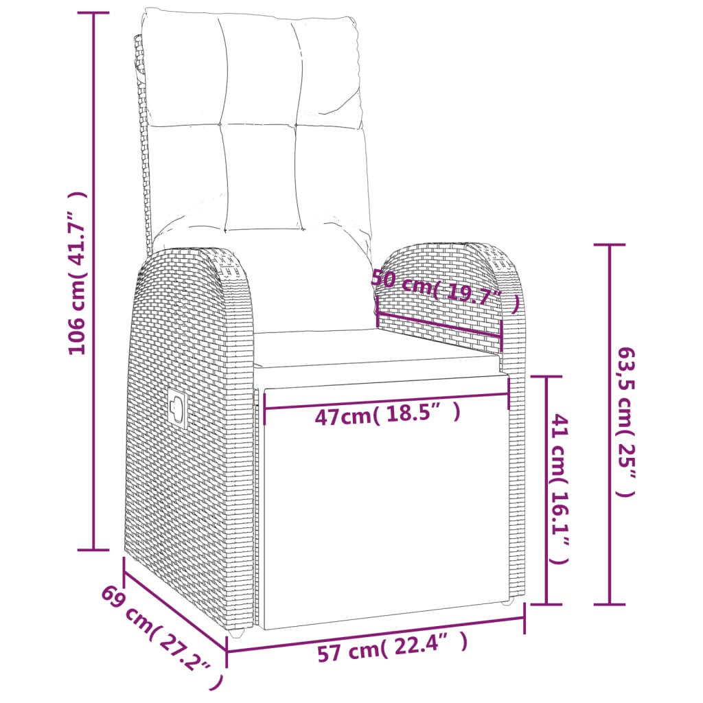 11-tlg. Garten-Essgruppe mit Kissen Schwarz Poly Rattan - Pazzar.ch